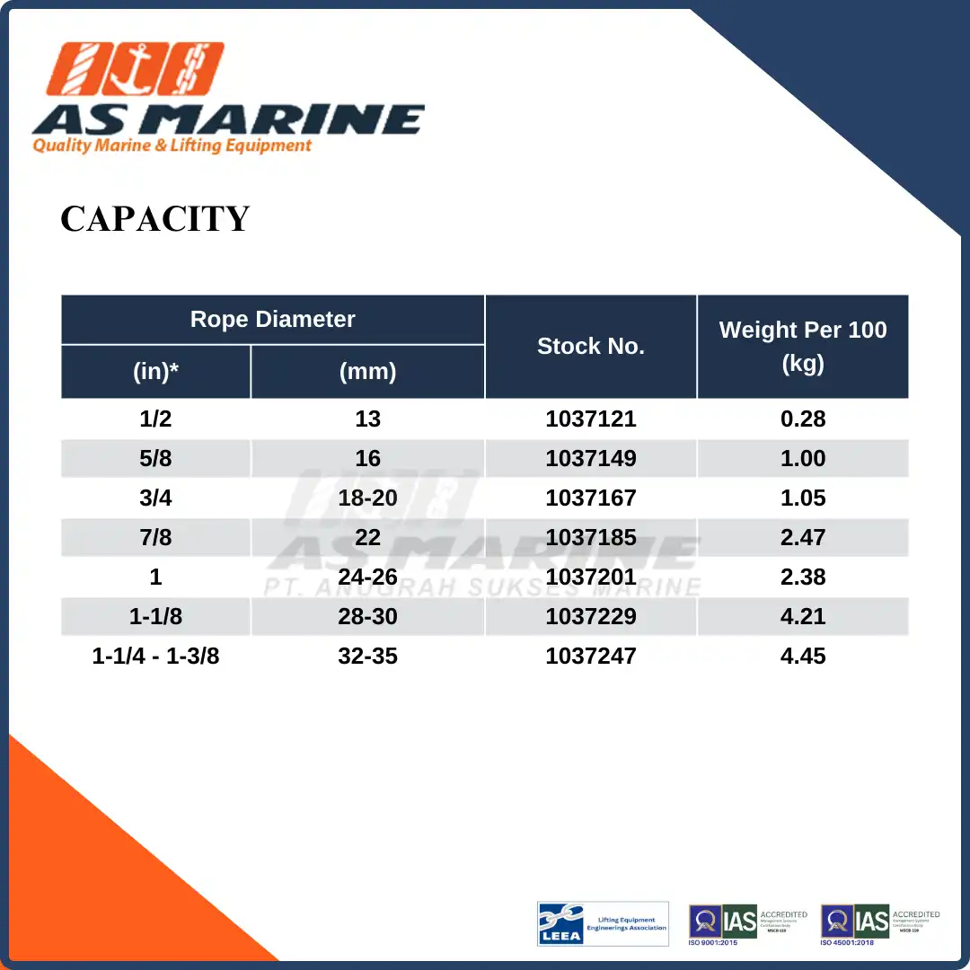 Capacity S412 Crosby USA